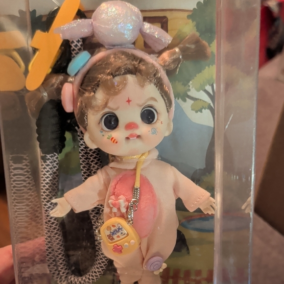 Other - Luolifen Cute Pink Baby Doll Figurine with Plush Headband - Kids Toys